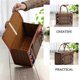 thumbnail image 5 of Picnic Woven Basket Wicker Storage Bag Handle Folded Fruit Shopping Food Handle Rattan Grass Foldabl, 5 of 5