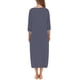 thumbnail image 2 of Camisón de cuello redondo camisón a rayas con cremallera elegante suave para mujer para dormitorio en casa ANGGREK Otros, 2 of 6