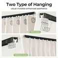 thumbnail image 4 of Ceiling Curtain Track Room Divider Curtain Rods Set with Hooks,3FT-6FT Adjustable Length Curtain Track,Black, 4 of 8