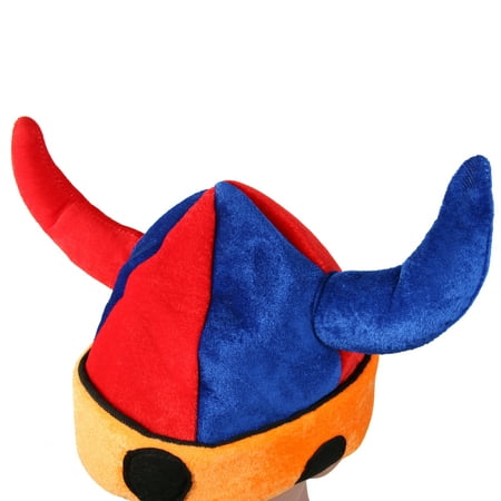 Lovely Ox Horn Pirate Hat for Cosplay Party, Stage Performances, Fancy Dress Costume - Red Blue