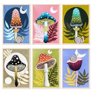 JYLMOOD Paint by Numbers Oil Painting Kit, 6-Pack