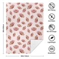thumbnail image 5 of Football Bow Pink Pattern Soft Sherpa Fleece Throw Blanket, Warm Cozy Plush Blanket for Sofa Bed Couch, All Season, 60"x80", 5 of 5