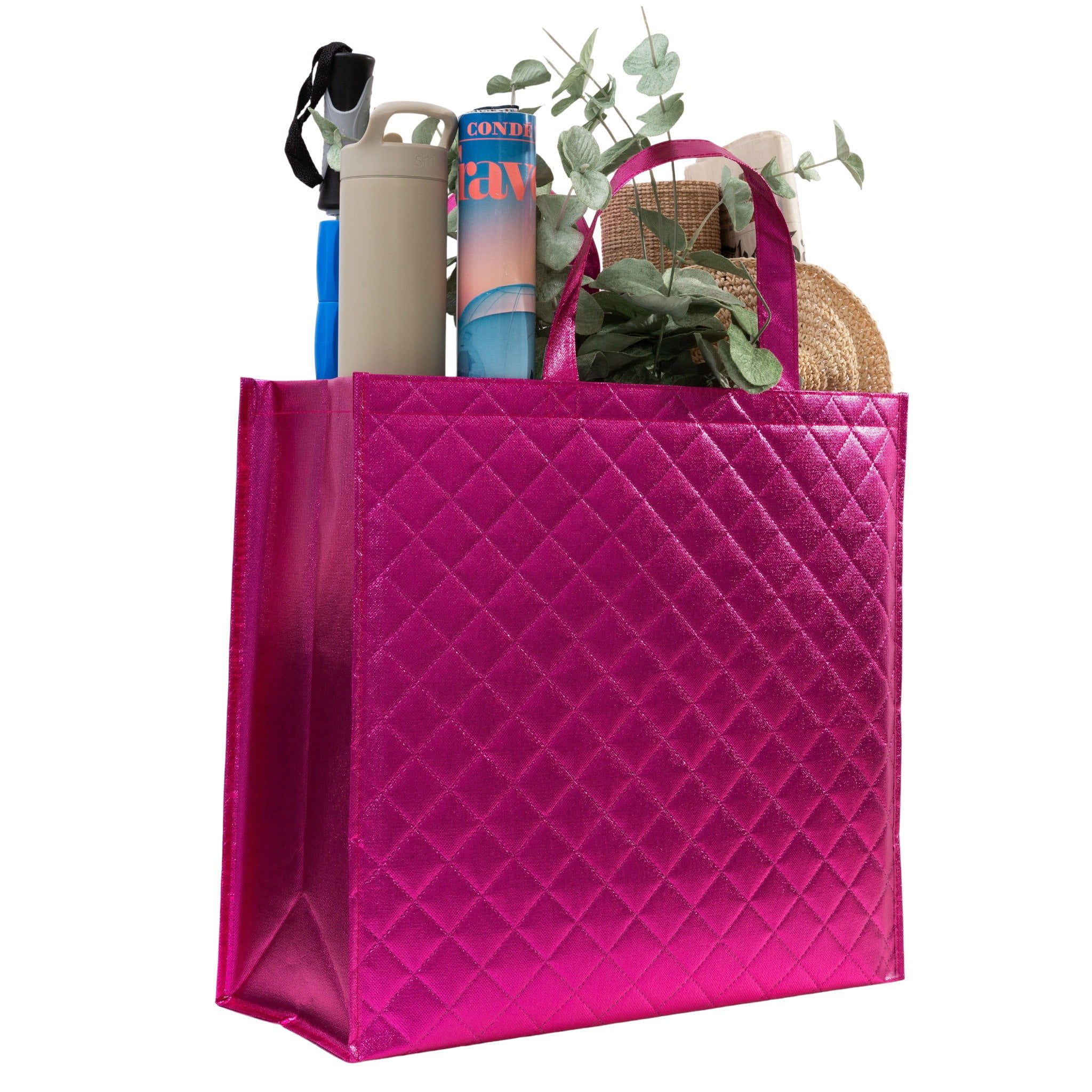 Sac d'épicerie réutilisable, Sac de Courses Matelassé pour les provisions, Sac fourre-tout polyvalent avec poignées. Sac à Provisions Réutilisable