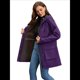 thumbnail image 4 of Chaquetas Softshell Impermeables para Mujer, Abrigos Cálidos con Forro y Capucha, Chaqueta Impermeable Larga. Oscuro L, 4 of 8