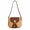 Light coffee color, variant on Handwoven Rattan Crossbody Box Bag, Small Straw Flap Purse with Metal Bow Lock and Tassel, Lightweight Casual Summer Beach Shoulder Handbag