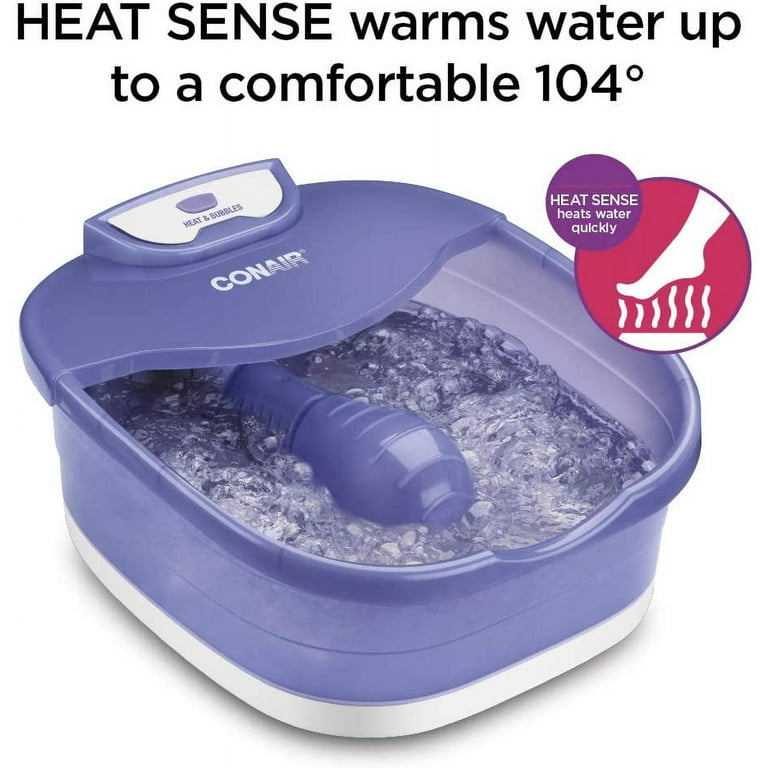 Conair Heat Sense Foot And Pedicure Spa With Heated Bubble
