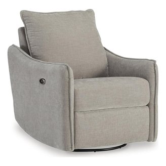 Ashley Furniture Stoneland Power Rocker Recliner - Light Brown Faux Leather Contemporary Chair