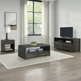 thumbnail image 3 of Steve Silver Evan Modern Square End Table with 1 Drawer and Bottom Shelf, Walnut, 3 of 6