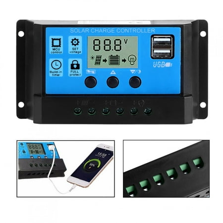 

CNMF LCD Solar Regulator 50A 5V Controller Household LCD Dual USB Output Automatic PWM Regulator PV System Connection Household Tool