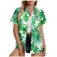 thumbnail image 1 of Pantalones Cortos para Mujeres Sexy, Casual Estampado Cómodo Manga Corta Botón Top Blusa para el Verano Y Diario, 1 of 5