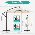 thumbnail image 2 of Sobaniilo Offset Hanging Market Outdoor Umbrella, Patio Sun Shade with Easy Tilt Adjustment, 95% UV protection and Waterproof Canopy, Cream White, 2 of 11