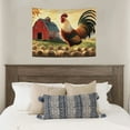 thumbnail image 4 of Creowell Rooster Farm Scene Tapestry Wall Hanging Home Decor 40x30in, 4 of 6