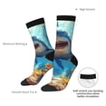 thumbnail image 4 of Vsdgher Colorful Underwater Shark Crew Socks for Men & Women, Breathable Casual Athletic Ankle Socks, 4 of 6