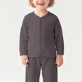 thumbnail image 1 of Prendas de abrigo y chaquetas informales sin capucha de manga larga para niños, abrigo para bebés, blusa de moda de otoño y primavera con jersey, camisa de manga larga con cuello redondo de color liso, 1 of 7