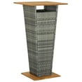 thumbnail image 3 of vidaXL 3 Piece Garden Bar Set Grey Poly Rattan&Solid Wood Acacia, 3 of 4