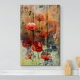 thumbnail image 2 of wall26 Canvas Print Wall Art Grunge Watercolor Red Poppy Flowers on Wood Panels Nature Wilderness Digital Art Realism Chic Colorful Multicolor Ultra for Living Room, Bedroom, Office - 24"x36&quo, 2 of 7