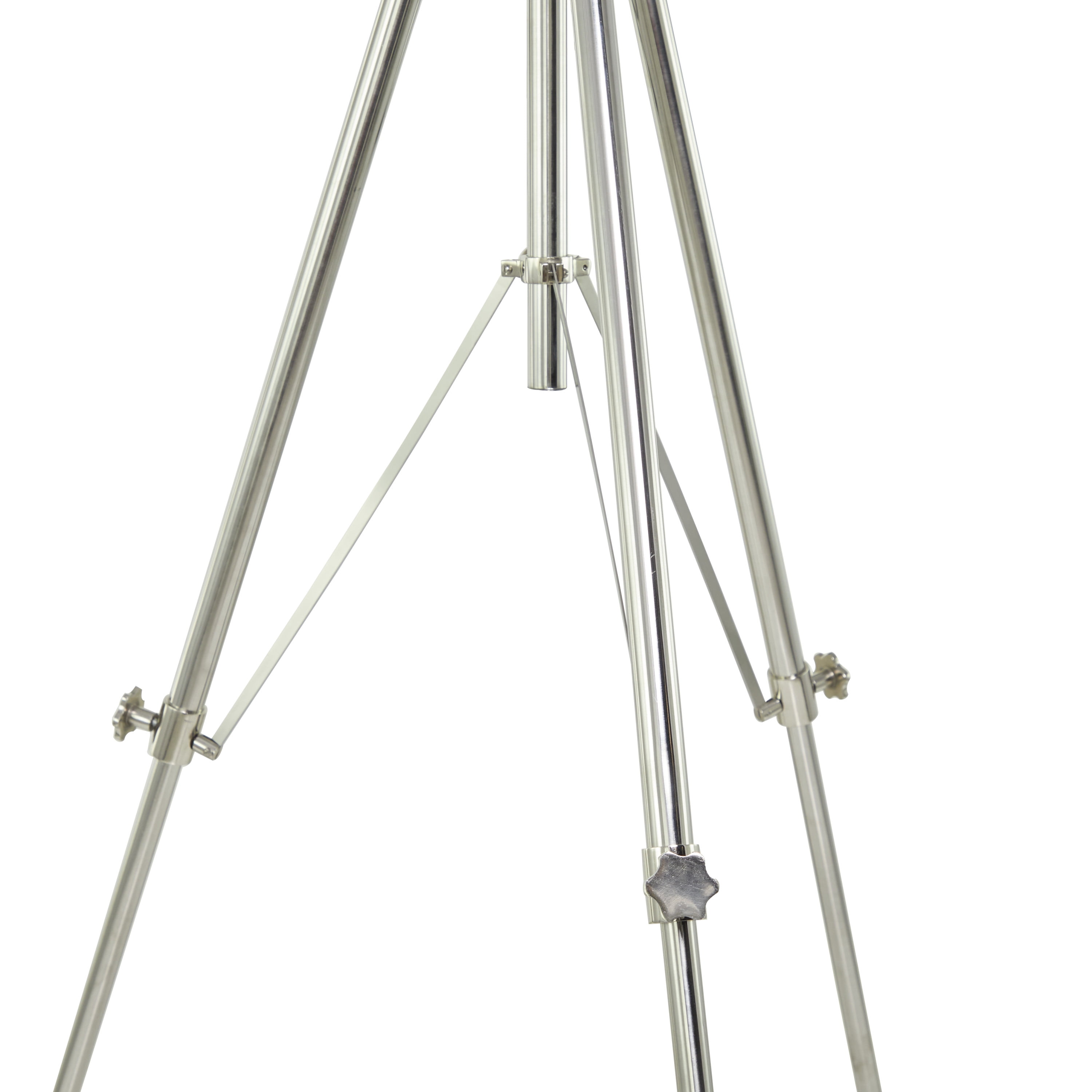 DecMode 64" Silver Floor Lamp with Silver Metal Shade