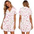thumbnail image 7 of Fewfanhot Casual Dresses for Women House Dress with Pockets Button Down Sleepshirt Short Sleeve Nightshirt, 7 of 7
