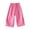 Pink, variant on Asxite Toddler Girls Solid Cargo Pants With Pockets Elastic Waist 12 M-10 Y