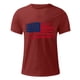 thumbnail image 4 of Tops para hombre, blusas y camisas de cuello redondo y manga corta para hombre, camiseta de cuello redondo y manga corta con estampado de la bandera del Día de la Independencia de Estados Unidos para, 4 of 5