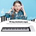 thumbnail image 4 of Piano Flexible enrollable plegable portátil teclado de silicona suave Ehuebsd 49 teclas regalos musicales para niños, 4 of 9
