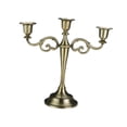 thumbnail image 2 of Candelabro de 3 brazos, candelabro cónico, candelabro decorativo de Metal, soporte para velas para regalo de inauguración de la casa, decoración de Bronce Macarena Candelero, 2 of 8