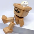 thumbnail image 6 of Taotanxi Shaking Wooden Man Bobblehead for Car Dashboard - Handmade Funny Action Figure - Novelty Desktop Decor for Office or Home - Unique Creative Gift, 6 of 7