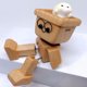 thumbnail image 3 of Figura de coche de madera con movimiento, hecha a mano, para decorar el salpicadero, figura de acción, adorno creativo moderno para escritorio, regalo divertido, gran detalle, base de, 3 of 3