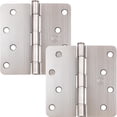 thumbnail image 3 of Stone Harbor Hardware 4" Door Hinges, 1/4" Radius Corner, Polished Brass, 3-Pack, 3 of 4