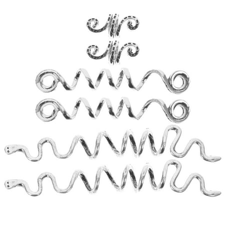 

NUOLUX 6Pcs Dreadlock Accessories Women Braids Hair Jewelry Hair Cuffs Hair Rings Charms