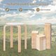 thumbnail image 4 of Taburetes Giantex de madera curvada apilables, paquete de 4, redondos de 46 cm, 4 of 9