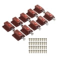 thumbnail image 6 of CHENGSI for Cabinet Push Button Latch Set 10 Pack, Automatic Door Bolt Latches Lock, Spring Loaded Plastic Hardware for Home Improvement, Brown, 6 of 10