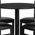 thumbnail image 5 of Emma + Oliver 30RD Black Table Set-X-Base & 4 Ladder Back Stools,Black Seat, 5 of 7