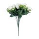 thumbnail image 2 of Ramo de rosas artificiales de seda sintética en jarrón | Centro de mesa floral artificial para decoración de mesa en el hogar | Decoración para fiestas de oficina con tallos de plástico, 2 of 6