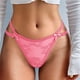 thumbnail image 4 of Gibobby Lencería para mujer sexy tangas Ropa interior transparente de encaje con bordado de flores para mujer, Tanga Sexy, calzoncillos transparentes transparentes(Rosa, XL), 4 of 5