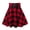 Red, variant on Joernso Women Plaid Print Mini Skirt Elastic High Waist Skater Skirt A-Line Spring Autumn Girl Hip Hop Style Skirt Clubwear