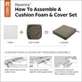 thumbnail image 3 of Classic Accessories Ravenna Rectangular Patio Seat Cushion Slip Cover & Foam - Durable Outdoor Cushion, Dark Taupe, 21"W x 25"D x 5"Thick, 3 of 20