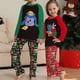 thumbnail image 5 of Conjunto De Pijamas De 2 Piezas Conjunto de pijama familiar de 2 piezas Conjunto de ropa de dormir de estilo navideño con estampado de pato informal Ygjytge Niño Verde 13-14T para Niño, 5 of 6