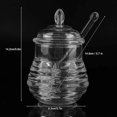 thumbnail image 2 of Honey Jar With Spoon And Lid Glass Heat Resistant Glass Jar Storage Container For Home Kitchen Bee, 2 of 5