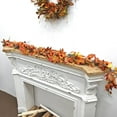 thumbnail image 6 of Yttmshdga Autumn Door And Table Bouquet Set Faux Maple Leaves Chrysanthemums Pumpkins & Wheat (2 Pieces) Household Imitation, 6 of 6