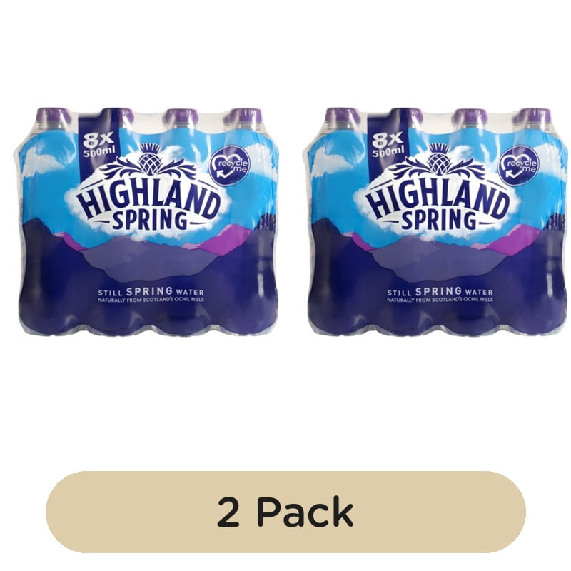 Highland Spring Still Spring Water 8 x 500ml, British Import (Pack of 2)