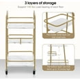 thumbnail image 4 of BarberPub 3-Tier Utility Cart with Storage Shelf, 4 of 10