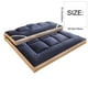 thumbnail image 3 of Colchón de Fibra de Poliéster Suave | Cama para Estudiantes | 150X200Cm | Azul Oscuro | 1,8 Kg | Plegable | Transpirable y Duradero | Fácil Mantenimiento, 3 of 7