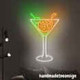 thumbnail image 3 of Handmadetneonsign Cat Martini Neon Sign, Cocktail Led Light, Martini Wall Art Decor, Home Wall Decor 59824, 3 of 5