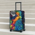 thumbnail image 4 of Cauagu Vibrant Rainbow Parrot Fantasy Print Travel Luggage Cover,Travel Dust-proof Suitcase Cover Softside Suitcase Protector for 18-32inch,Not Included Suitcase, 4 of 8