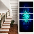 thumbnail image 1 of Fleur Fractale Bleue N Turquoise - Impression sur Toile d'Art Floral, 1 of 3
