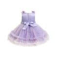 thumbnail image 3 of IBTOM CASTLE Toddler Flower Girls Tulle Dress Sleeveless Princess Tutu Dress Birthday Party Wedding Pageant Gown 4-5 Years Purple Rainbow, 3 of 8