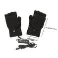 thumbnail image 3 of qolati Men's Women's USB Heated Gloves Mitten USB Hand Warmers Winter Warm Full Finger and Half Fingerless Knitting Gloves Cold Weather Warm Hand Typing Heating Gloves, 3 of 5