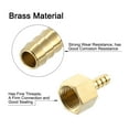 thumbnail image 4 of Uxcell 2 Pack Brass Hose Barb Fitting, 5/16" Bard x 1/2" NPT Female Hose Connector, 4 of 6