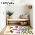 thumbnail image 3 of ODIKA 5'x7' Machine Washable Non-Slip Area Rug, Wildflower Pollinator Meadow Hive Nature Botanical Field Artisan High Traffic Rug with Pad, Beige, 681765, 3 of 8